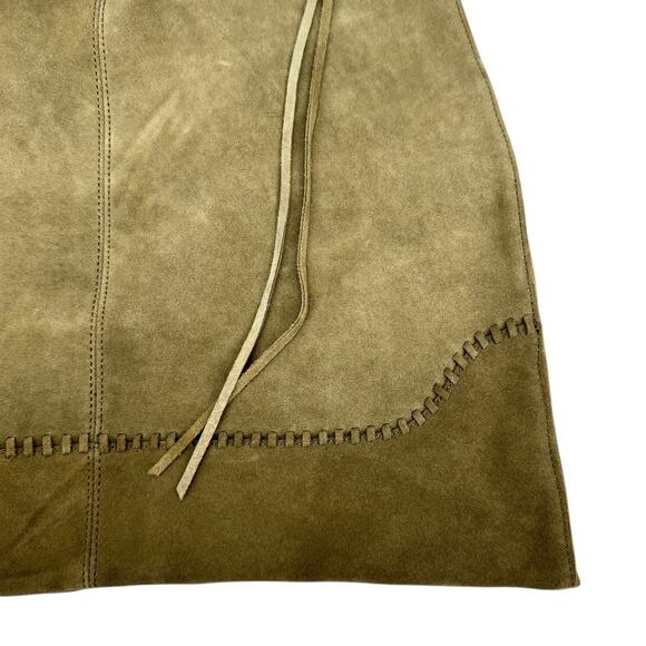 HOBO Green Suede Leather Nomad Hobo Large Square Slouchy Shoulder Bag - Picture 6 of 11